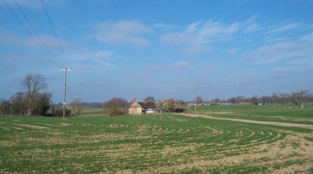 Mockford Farm. Mockford Farm, dating back to Medieval times; photo taken looking west from near Parkminster Farm, in Spring 2005