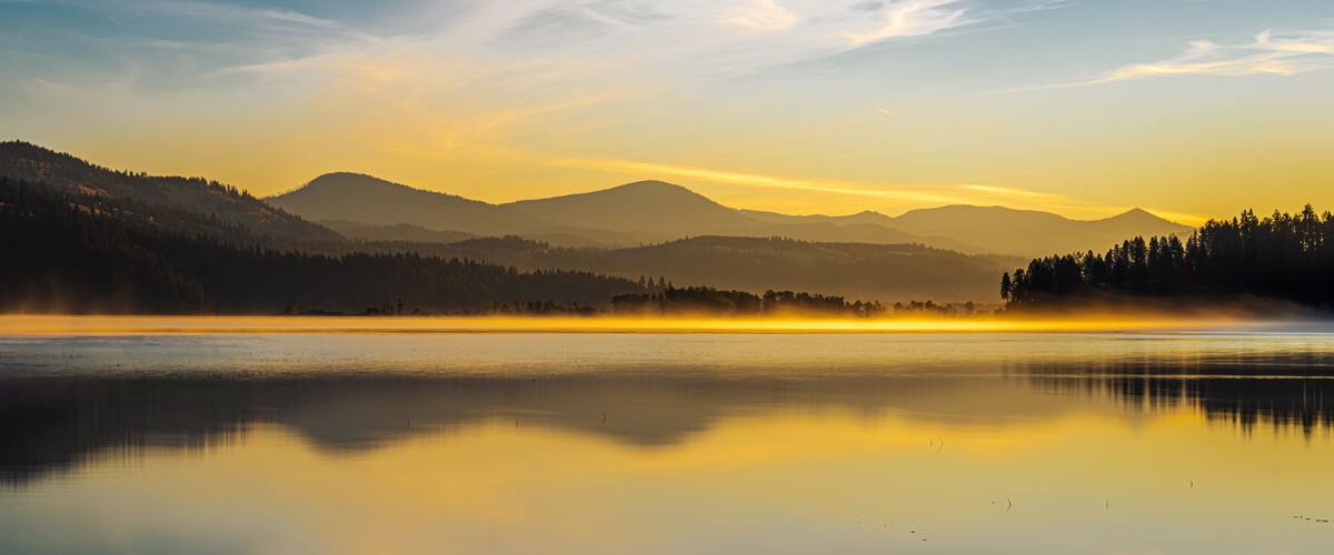 Chatcolet Lake in Early Fall in Idaho