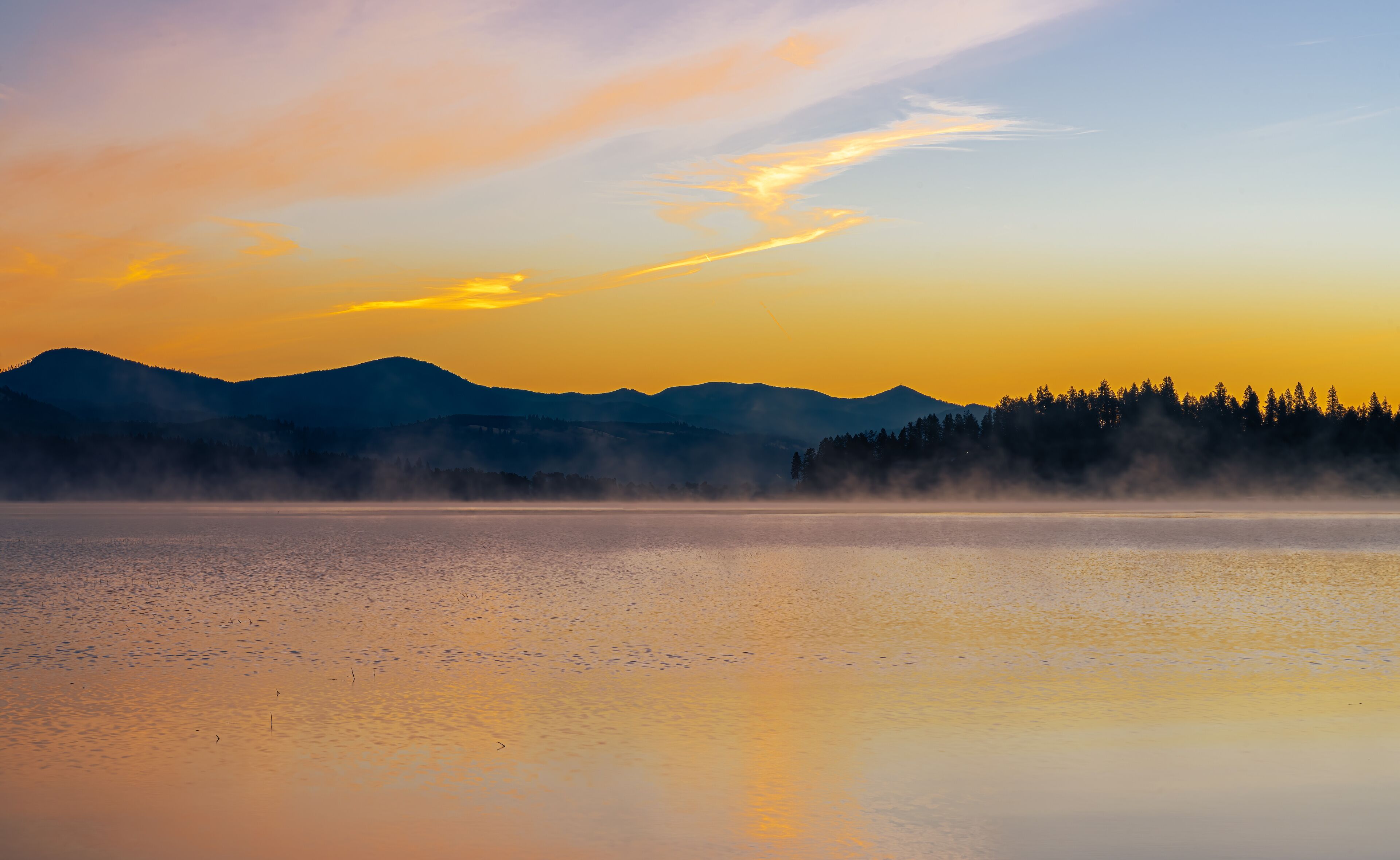 Chatcolet Lake in Early Fall in Idaho