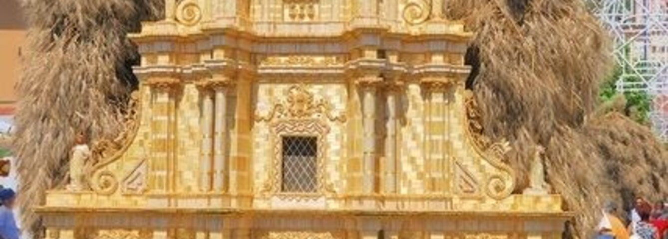 Un momento della processione durante la Festa del Grano di Foglianise (BN)