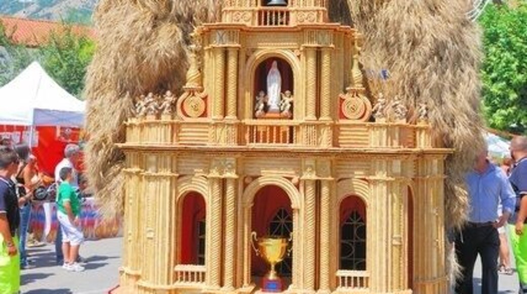 Un momento della processione durante la Festa del Grano di Foglianise (BN)