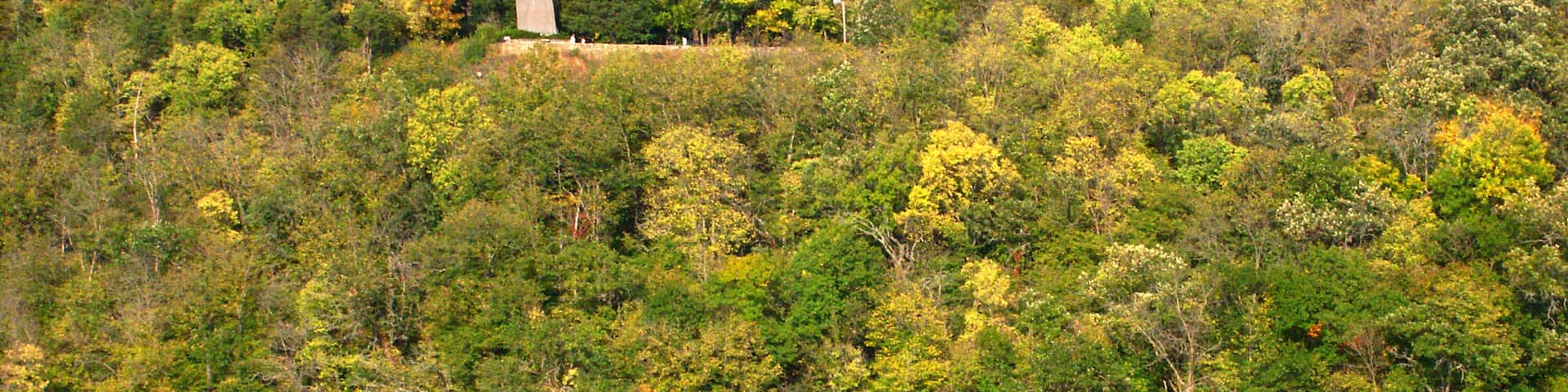 The Black Hawk Statue towering high above the Rock River at Lowden State Park in northern Illinois
