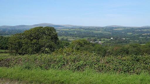 View from Preseli Services Towards the Pembrokeshire Coast National Park.