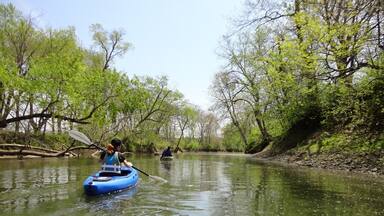 Beautiful and high quality river perfect for spring and early summer paddling. Put-ins include the ParkLand Foundation Sweeny Tract and Spark's Bridge or the publicly owned Mackinaw Fish and Wildlife Area or the intersection of the river with Route 150 outside Goodfield. Be cautious of fast currents in the spring and very low water mid summer. But the sweet spot in between is perfect.