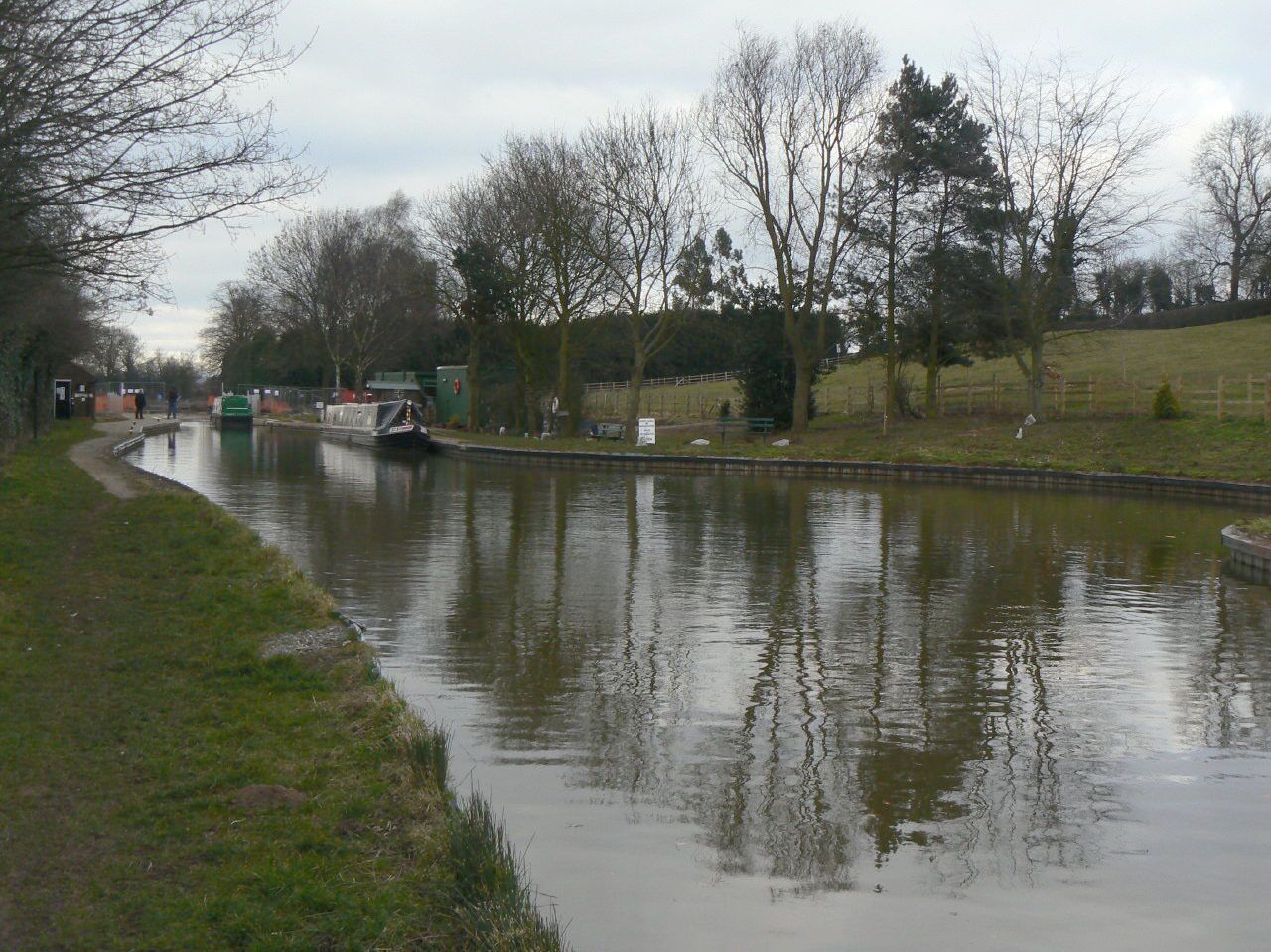 Ashby Canal, Snareston Basin The terminal basin at Snarestone with the newly constructed winding hole to the right. Compare with the situation in 1976 https://www.geograph.org.uk/photo/1649656