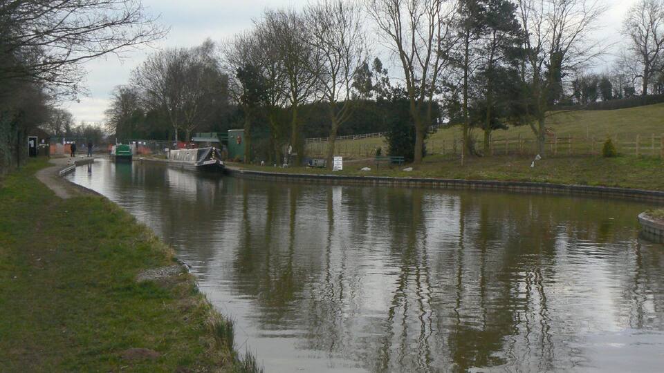 Ashby Canal, Snareston Basin The terminal basin at Snarestone with the newly constructed winding hole to the right. Compare with the situation in 1976 https://www.geograph.org.uk/photo/1649656