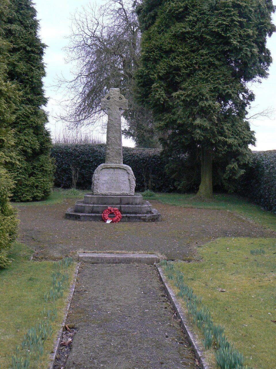 Snarestone War Memorial In its own small garden on Main Street.