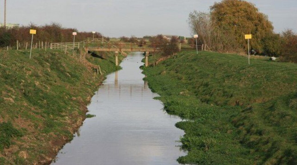 Tetney Drain This bridge links some farm buildings to Tetney village