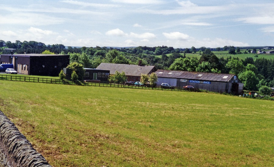 Site of Allendale station. View SW from B6303 road between Catton and Allendale Town in the valley of the River East Allen. The Allendale terminus of the ex-NER branch from Hexham had been ahead. It had closed eventually on 20/11/50, having lost its passenger service from 22/9/30.