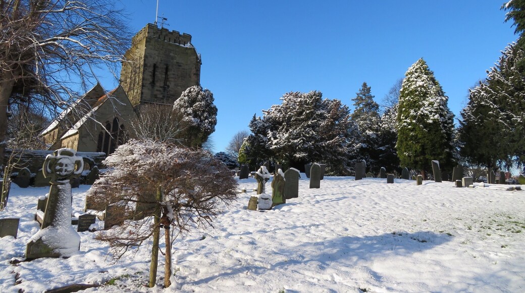 Polesworth Abbey looking amazing in the snow. On a lovely winters day.