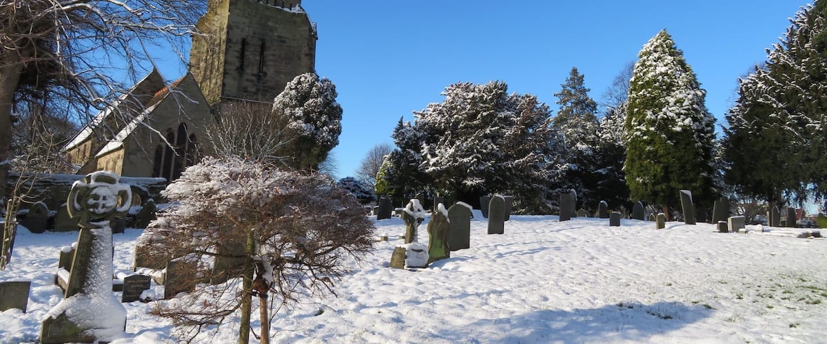 Polesworth Abbey looking amazing in the snow. On a lovely winters day.