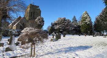 Polesworth Abbey looking amazing in the snow. On a lovely winters day.