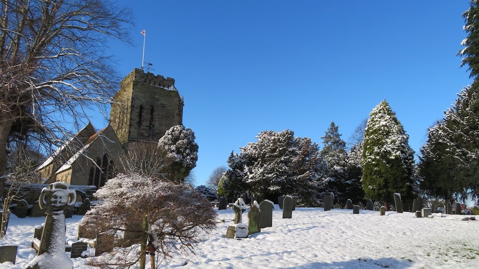 Polesworth Abbey looking amazing in the snow. On a lovely winters day.