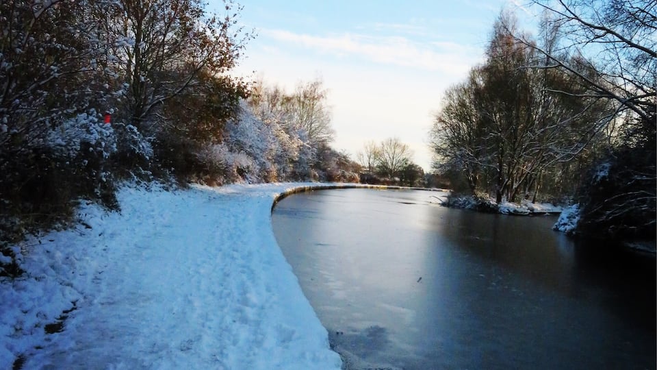A stroll along the Coventry Canal in the Village of Polesworth during the recent winter snow.