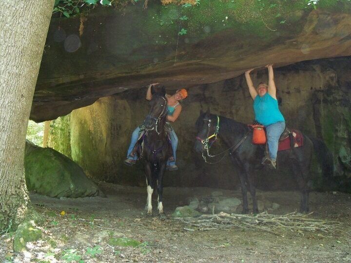 Rock formations throughout... #horseback 