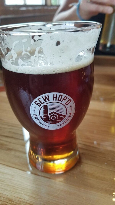 The oldest, still operating, sewing manufacture in the US sold off have of their factory and turned it into a brewery. Great beer and... you can order some great pub pizza from a local pizza joint and have it delivered! Beer and Pizza in a historic location! Doesn't get any better. #trovember