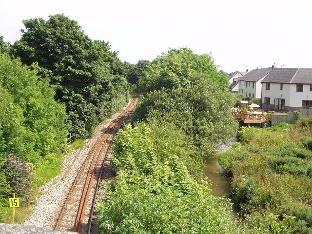 the railway and river at Bridges (Luxulyan)