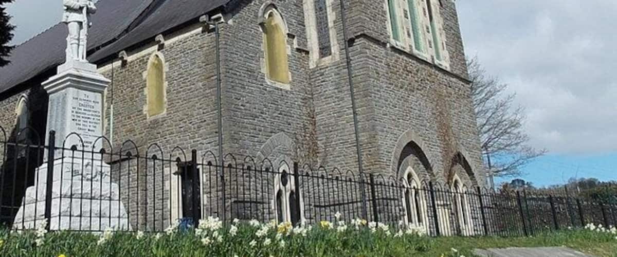 Bargoed War Memorial. Built by public subscription, Bargoed War Memorial was unveiled in Hanbury Square in June 1923. In the 1960s the War Memorial was moved to Bargoed Park. It has been in its present location, in the grounds of St Gwladys Church, since November 2007.