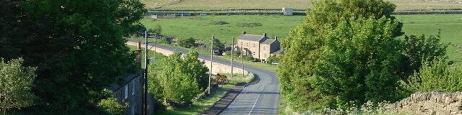 Whee! Nice downhill stretch on the bike, but watch out for the bend!