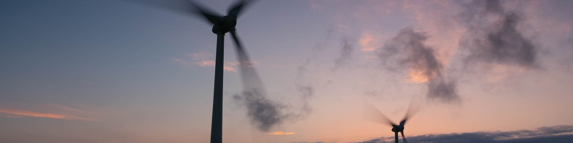 Wind farm at sundown #BVSBlue