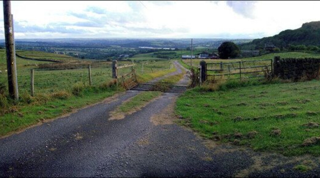 Looking towards the Cheshire Plain View from just off the Leek to Buxton road across towards Hen Cloud.
