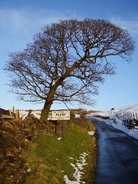 Entering Flash highest village in Britain 1518ft After 15 miles and three pints this was a climb almost too much.