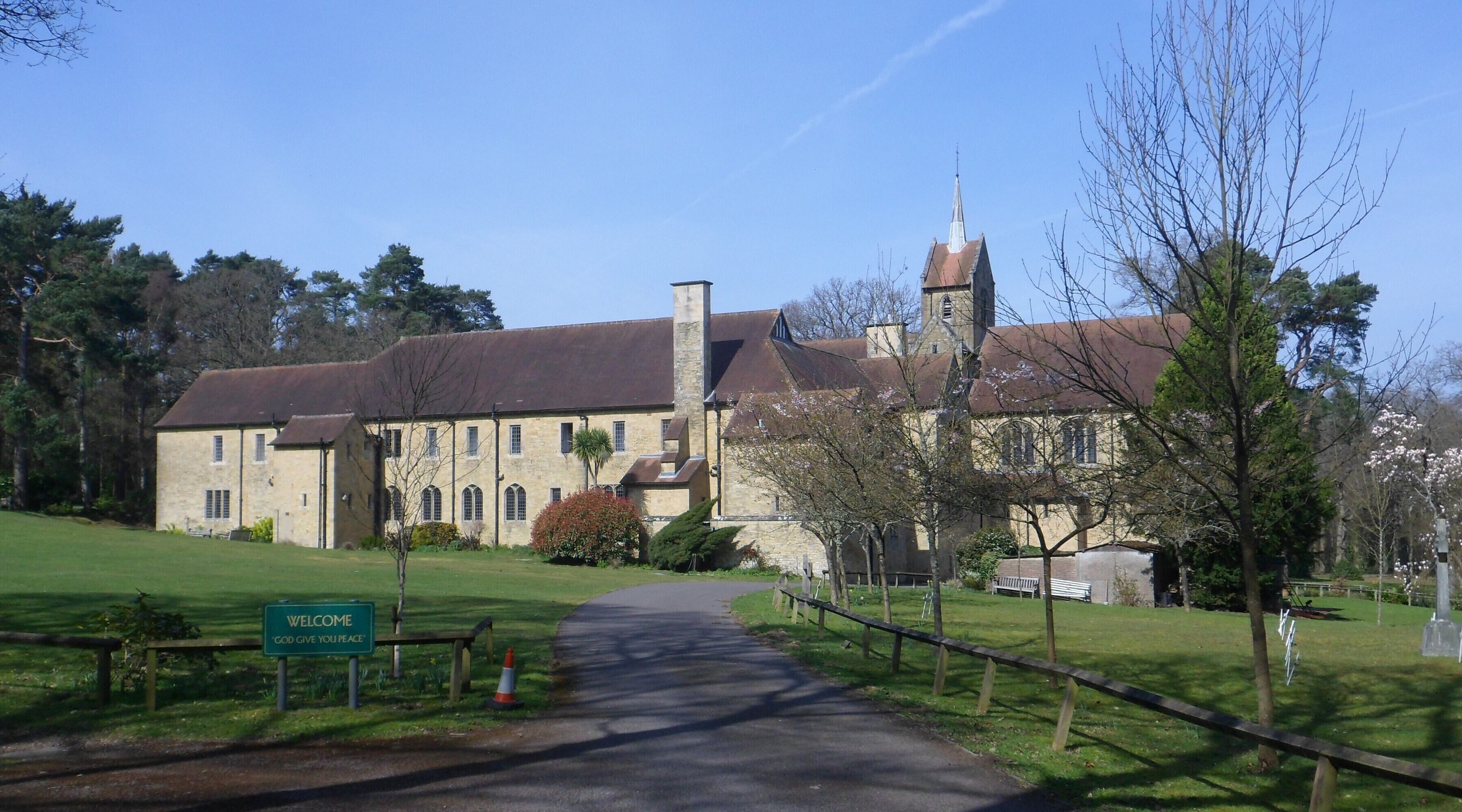 Church of the Holy Ghost (Greyfriars Church), Sample Oak Lane, Blackheath Village. Attached to Greyfriars Monastery, this served as a Roman Catholic parish church for the Chilworth area until the early 21st century.