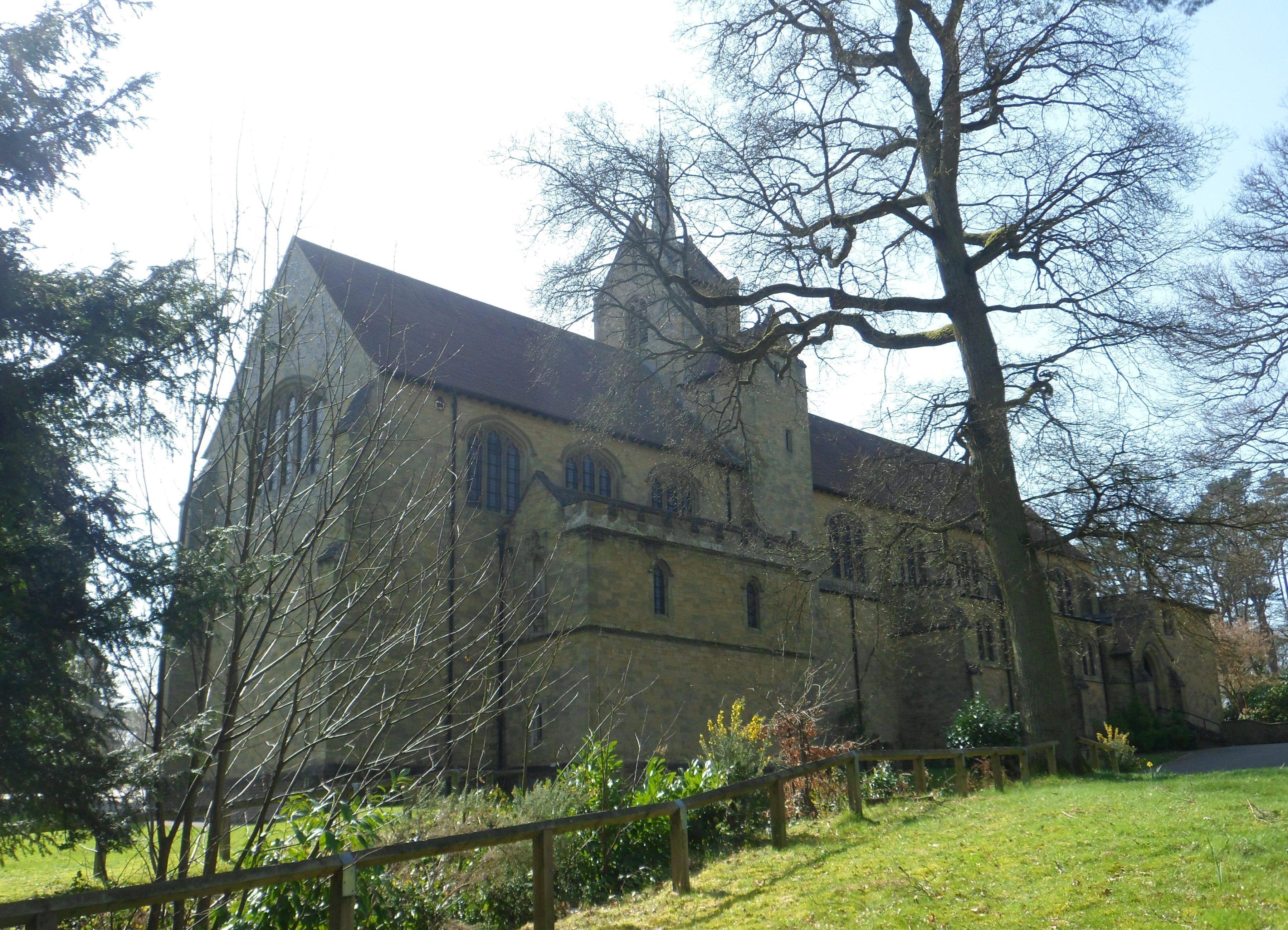 Church of the Holy Ghost (Greyfriars Church), Sample Oak Lane, Blackheath Village. Attached to Greyfriars Monastery, this served as a Roman Catholic parish church for the Chilworth area until the early 21st century.