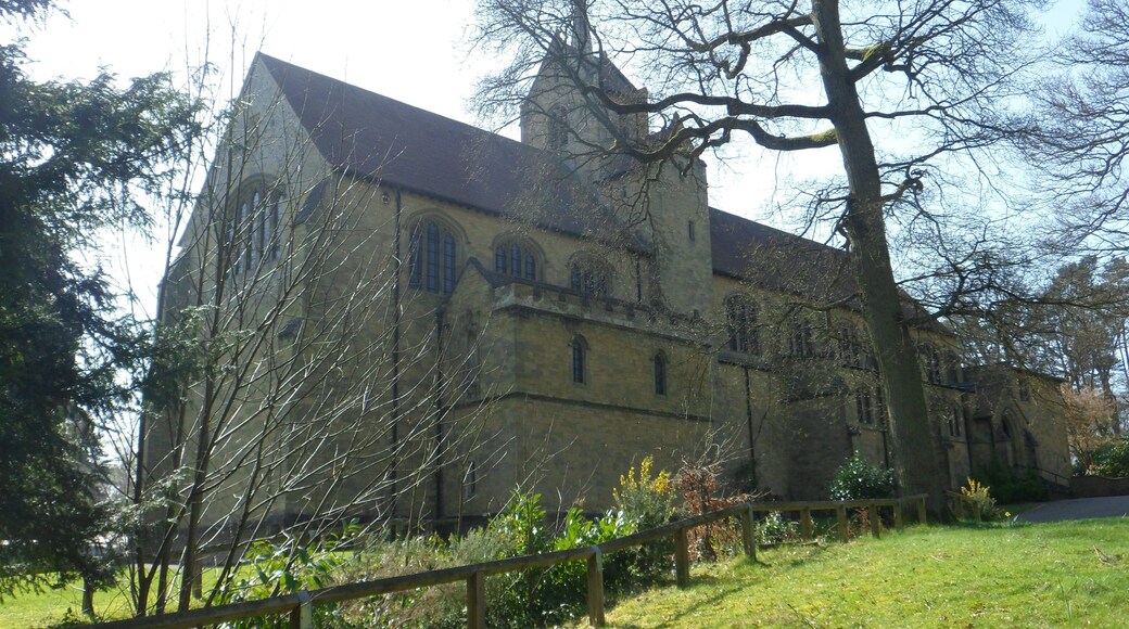 Church of the Holy Ghost (Greyfriars Church), Sample Oak Lane, Blackheath Village. Attached to Greyfriars Monastery, this served as a Roman Catholic parish church for the Chilworth area until the early 21st century.