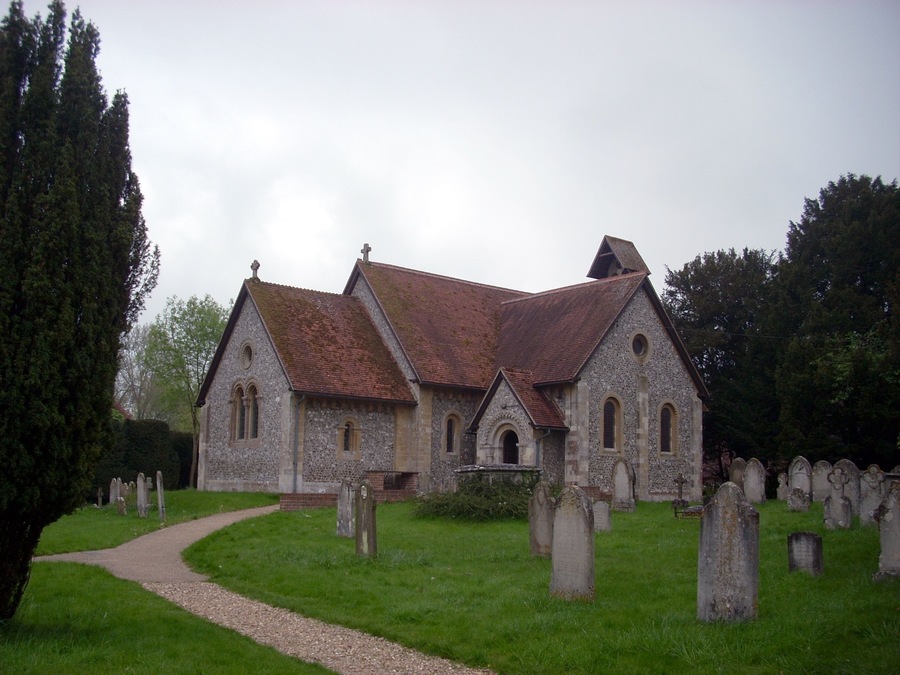 Church of St. John the Baptist in Itchen Abbas, Hampshire, England.