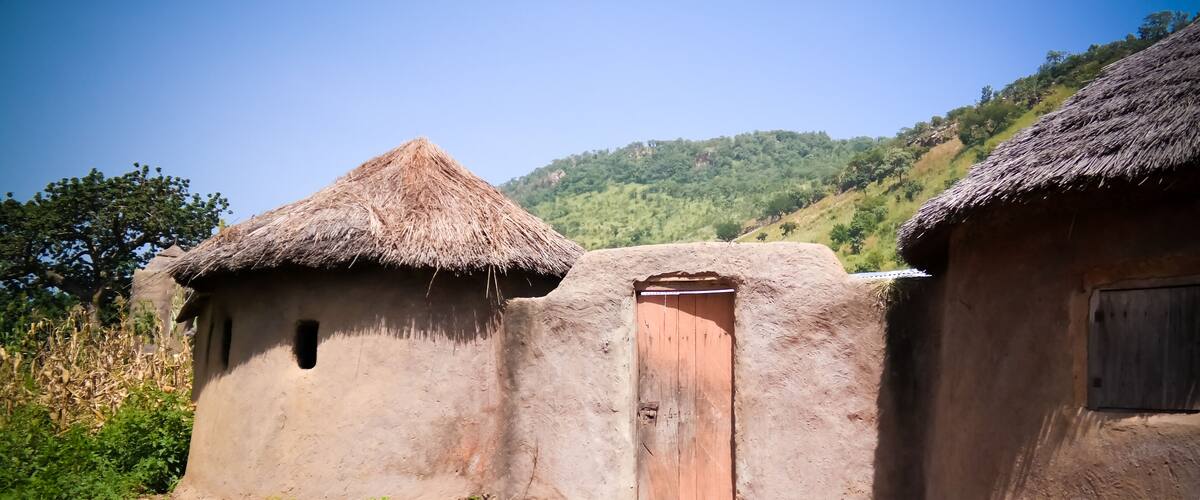 Traditional Tammari people village of Tamberma at Koutammakou, the Land of the Batammariba, Kara region, Togo