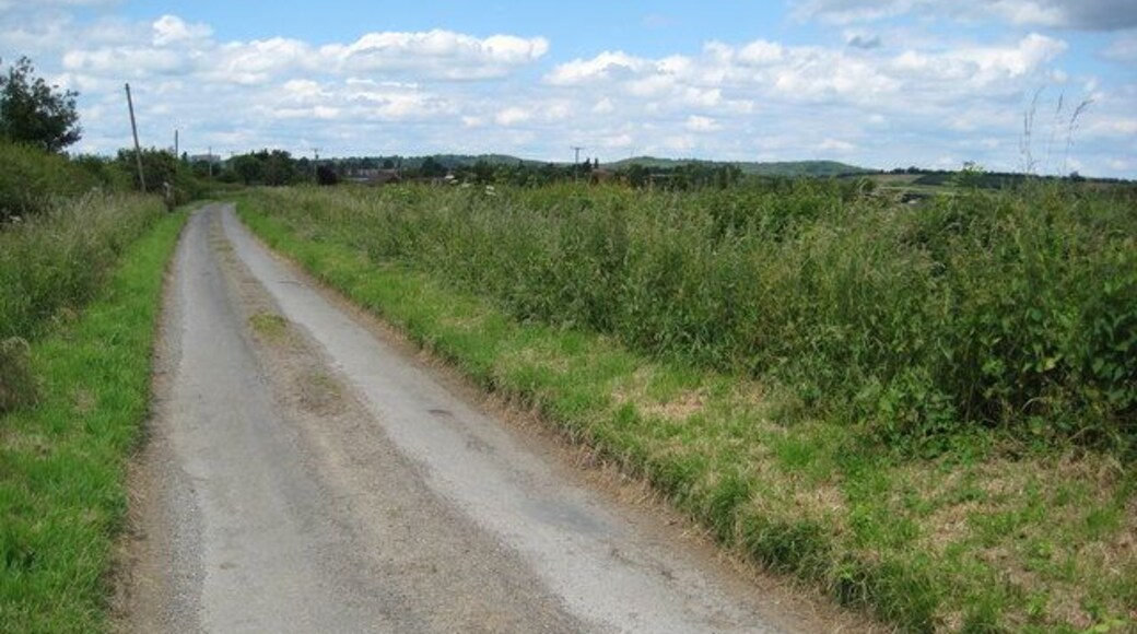 Smokey Lane, Cropthorne View northwards up Smokey Lane in Cropthorne.