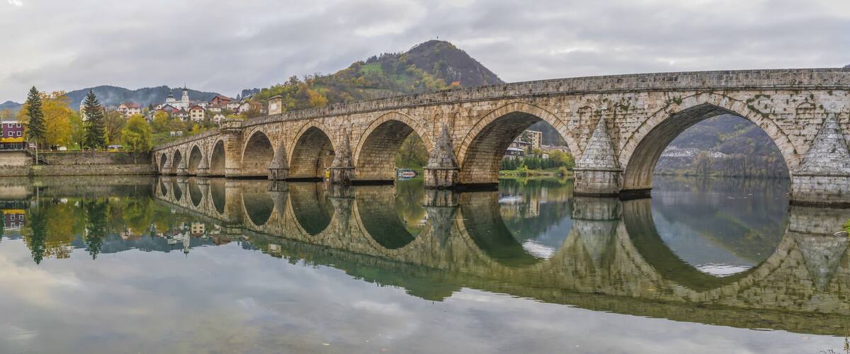 Visegrad, Bosnia & Herzegovina - the Mehmed Paša Sokolovic Bridge is one of the main landmarks in the country, and Visegrad one of the pearls of the Balkans