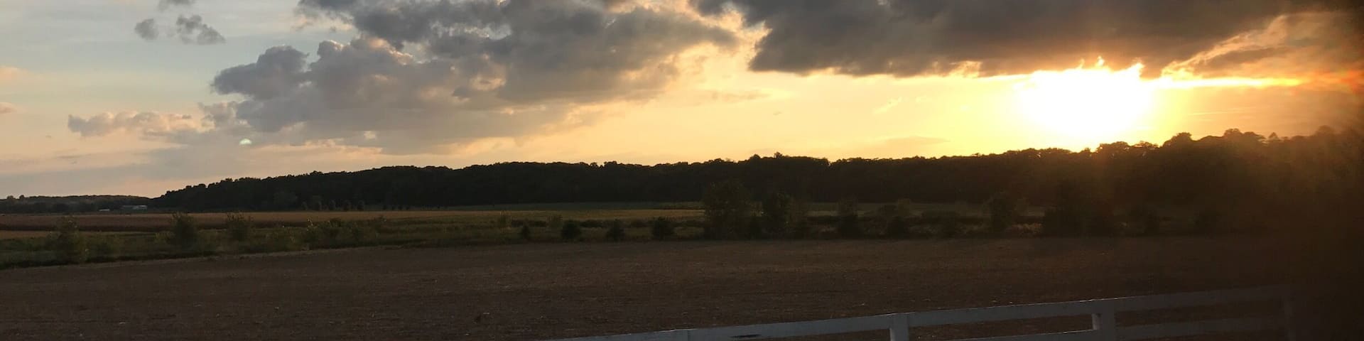 Sunset view from an open Jeep.