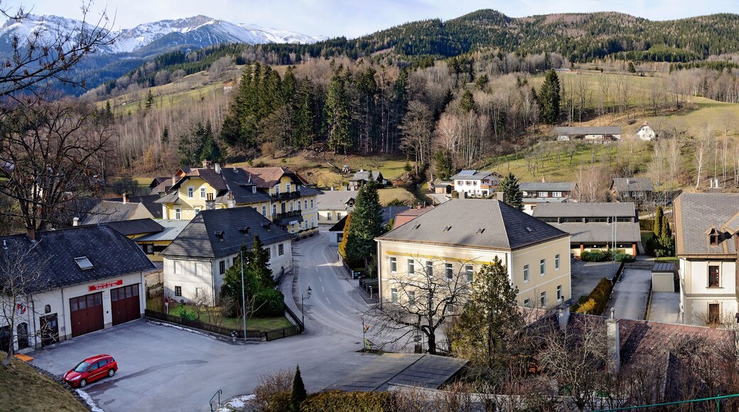 View of the alpine village Prein on the Rax (german: Prein an der Rax). Lower Austria
