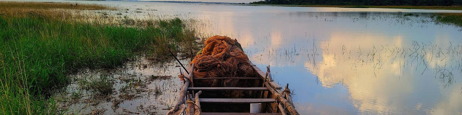 boat on the Hirakud dam, Odisha