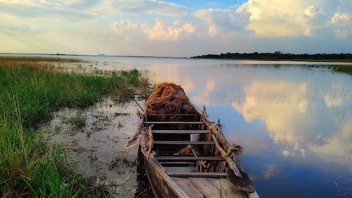 boat on the Hirakud dam, Odisha