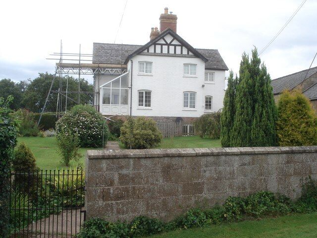 The Burtons View westwards from the lane. A little maintenance work going on.