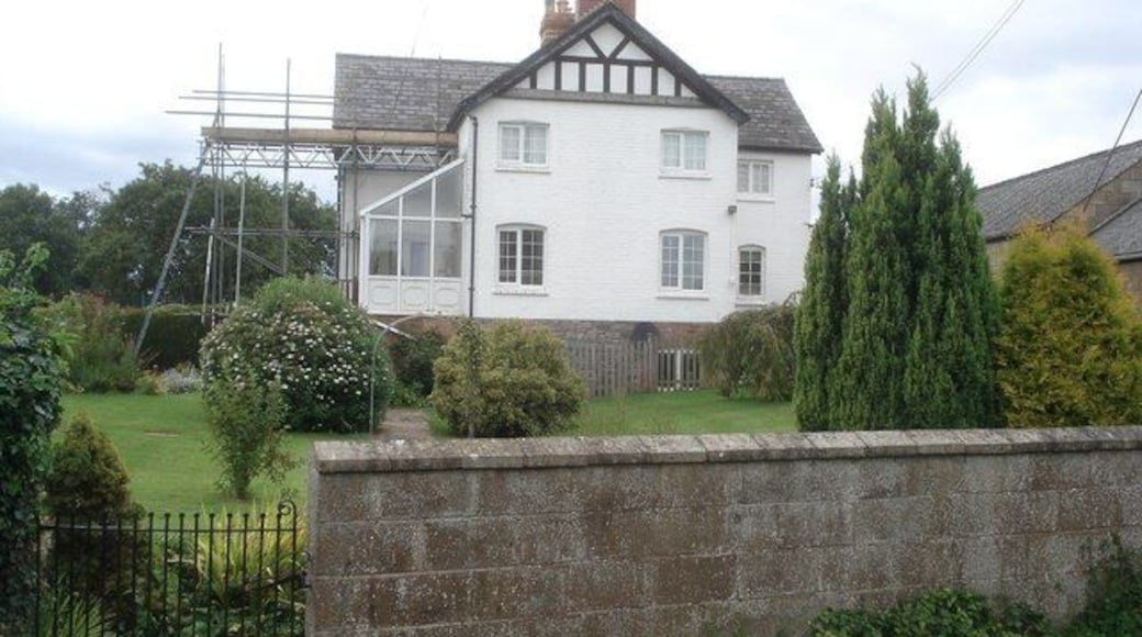 The Burtons View westwards from the lane. A little maintenance work going on.