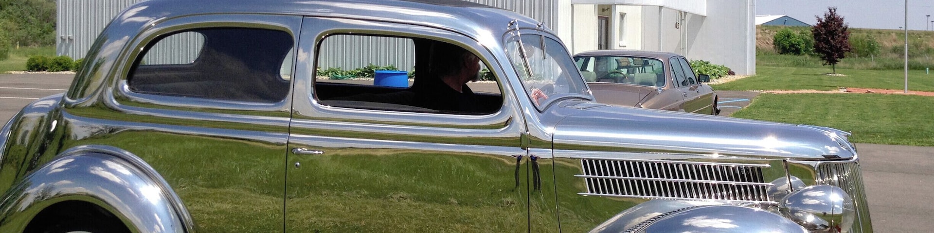 Saw this at the Early Ford V-8 Museum in Auburn, IN! This beautiful Stainless Steel 1936 Ford Tudor Deluxe Touring Sedan is one of six cars made for the Allegheny Ludlum Steel Company by the Ford Motor Company at the end of the 1936 production. Each of the six cars were driven over 200,000 miles and retired in 1946. This is the only one of the four remaining 1936 Ford stainless steel cars that has been restored and is in private hands. It is on display at the museum for a limited time and is an awesome site!