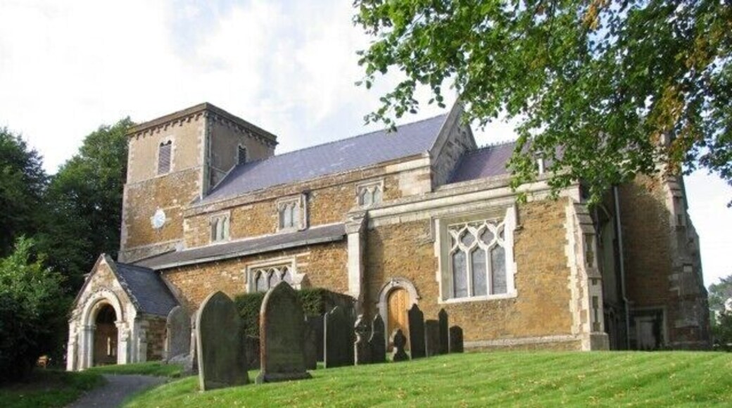 Parish church of St Thomas a Becket, Tugby, Leicestershire, seen from the south