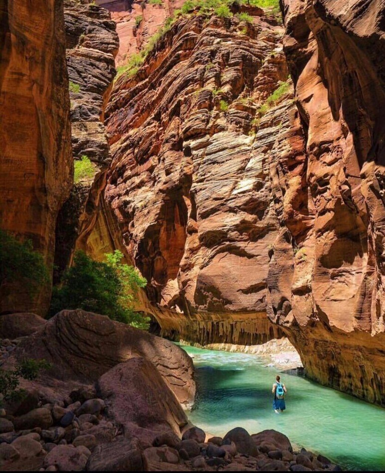 The beauty of Rocky Mountains and enjoying swimming between them near home.