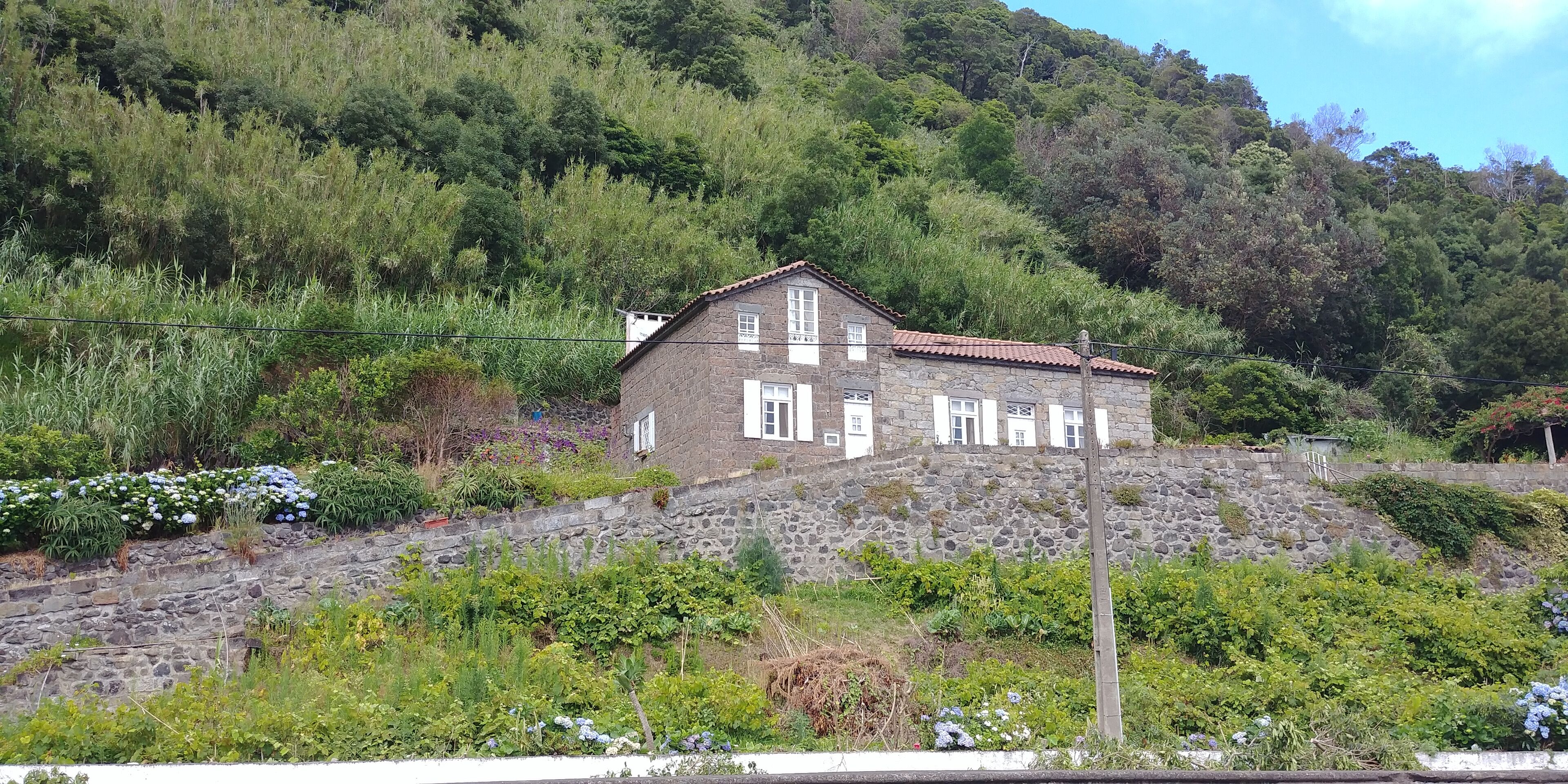 Faial Da Terra. Little town with about 400 inhabitants. I love stone houses.