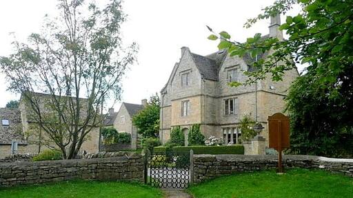 Clapton Manor, Clapton-on-The-Hill, Gloucestershire. This is taken from the church path. It seems as though the stone is of different ages, of perhaps just some of it has been cleaned. This is a photo of listed building number 1090496. http://www.claptonmanor.co.uk/
