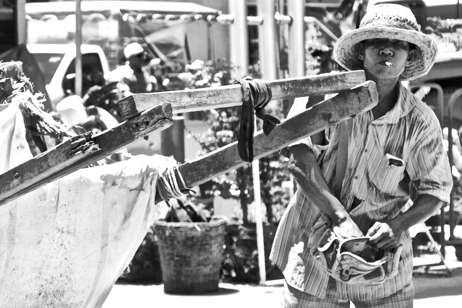 The border between Thailand and Cambodia is great for people watching.