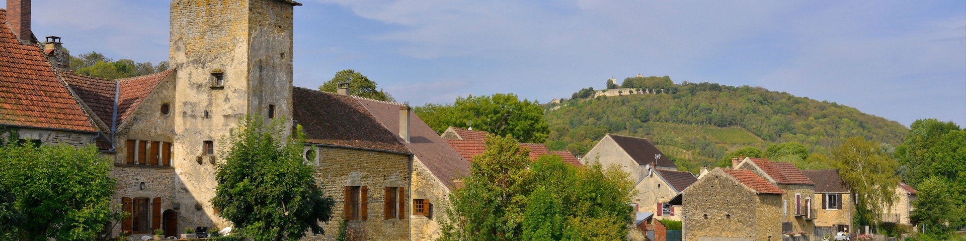 Panoramique au bord de la Cure à Saint-Père (89450), Yonne en Bourgogne-Franche-Comté, France