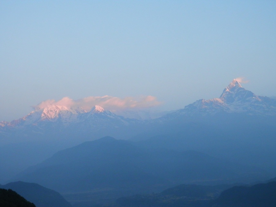 Annapurna Range, Dhaulagiri, Annapurna I and Manaslu from Pokhara