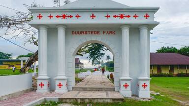 The Landmark of Duurstede Park in Saparua Island, Central Maluku, Indonesia
