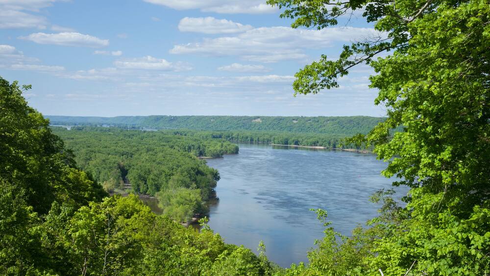 Overlook of the Mississippi River near Guttenberg, Iowa