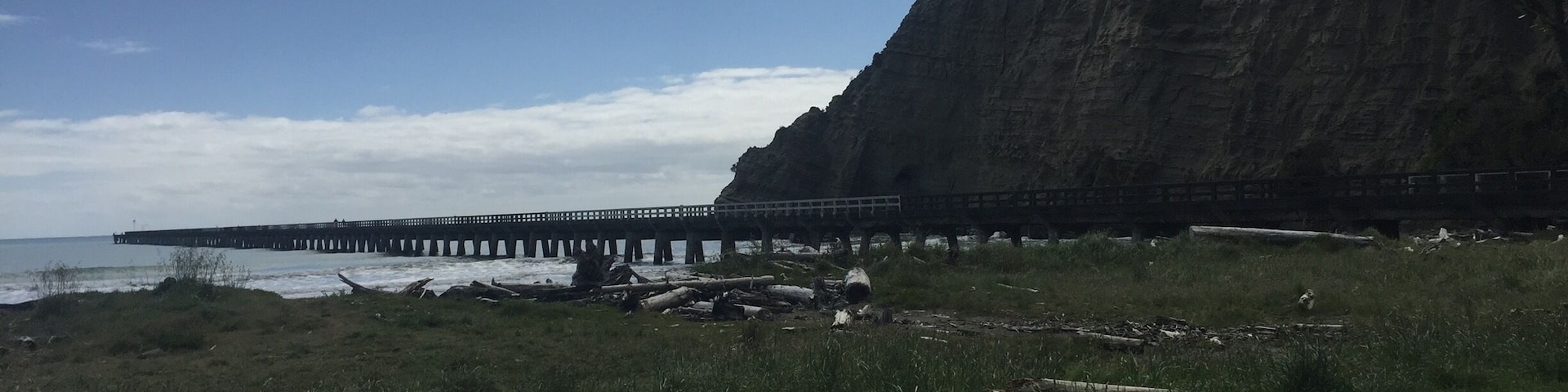 Tolaga Bay where the longest wharf in New Zealand is